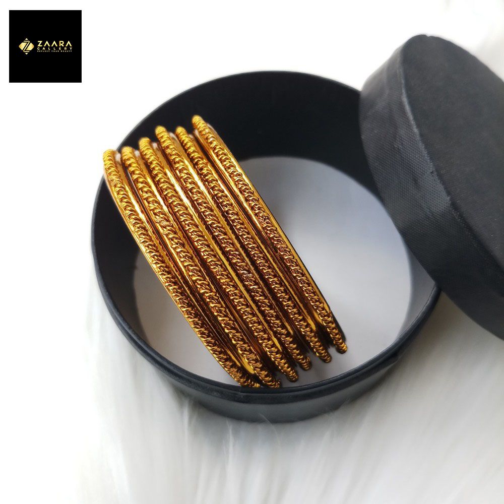 Gorgeous Metal Bangles for Women 6 Pieces