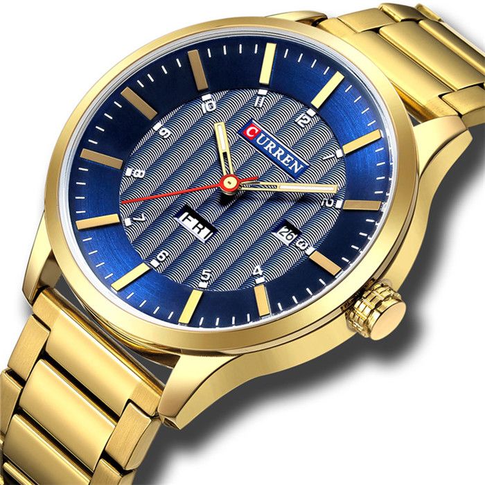 【BestGO】CURREN Mens Watches Fashion Men Casual  Sports Watch Waterproof Date Clock Male Steel Wristwatch Masculino
