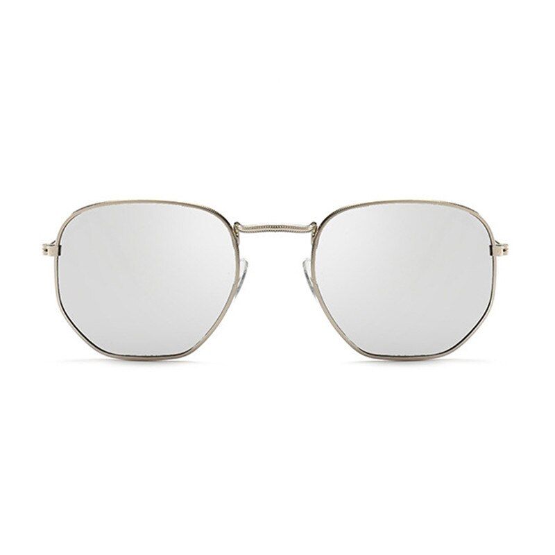 Silver SilverRBRARE Metal Small Frame Woman Sunglasses Classic Square Vintage Pink Ocean Lens Fashion Colorful Mercury Mirror Sun Glasses