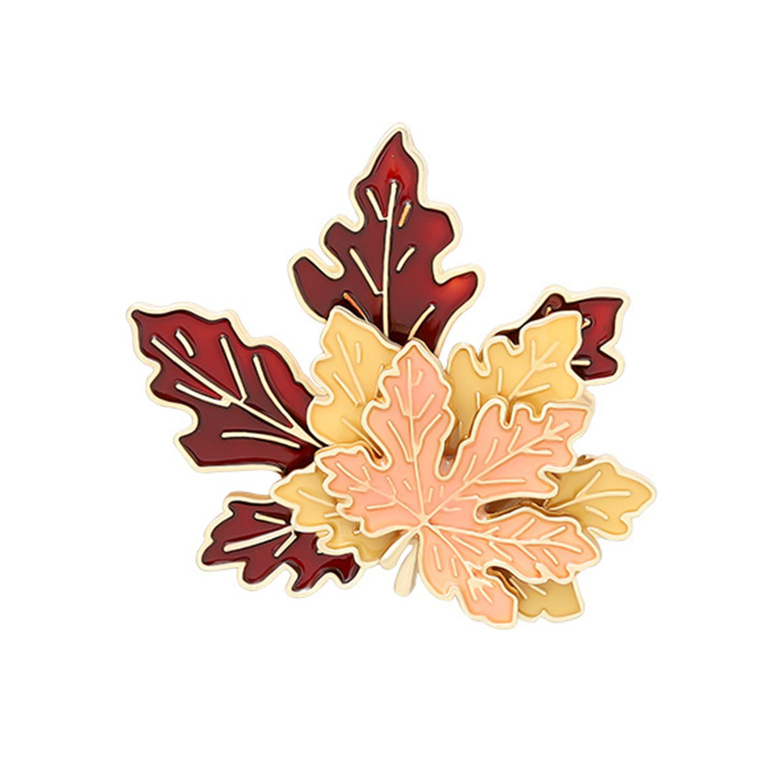 Clothing Brooch Ornamental Retro Maple Leaf Badge