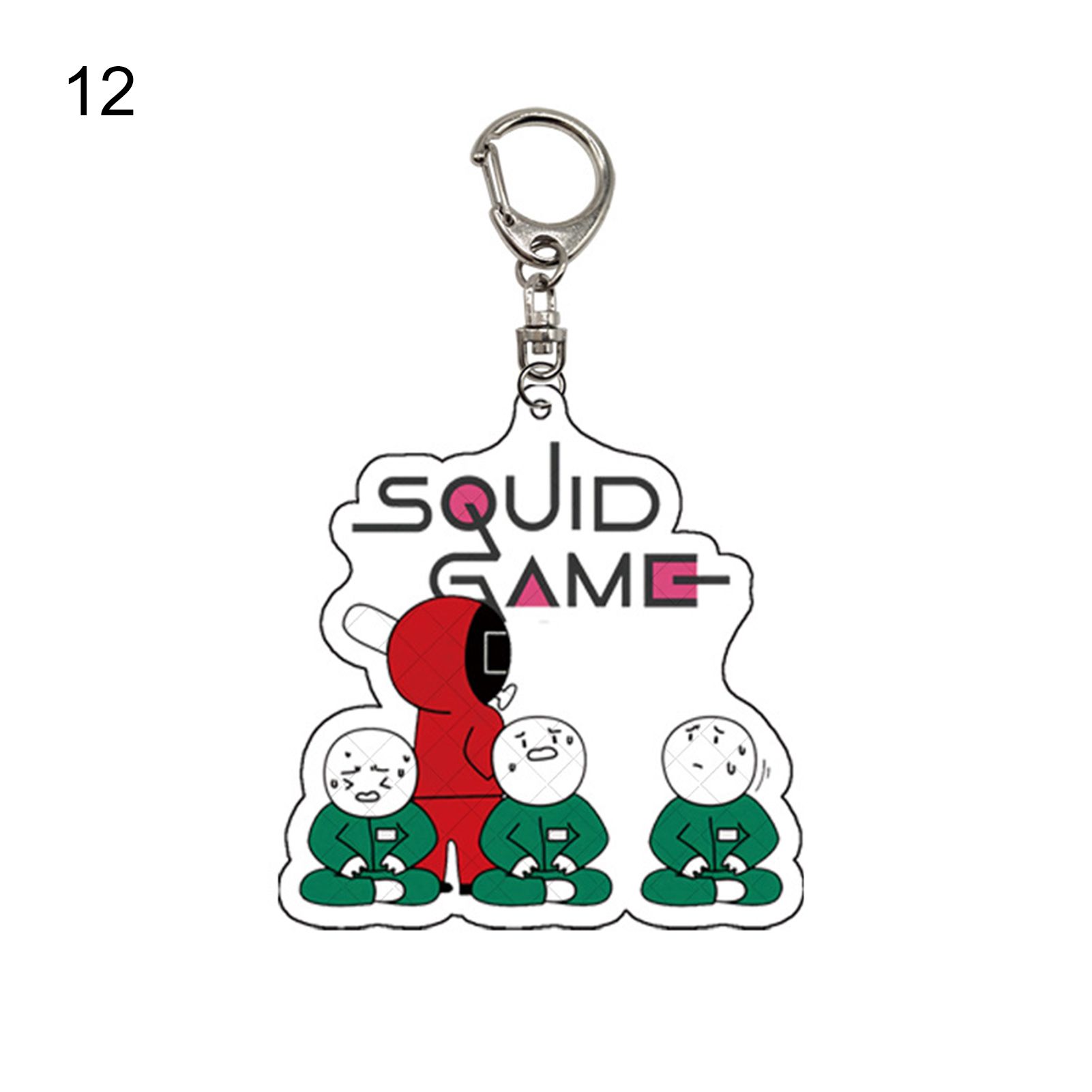 Acrylic Keychain Exquisite Squid Game Cartoon Key Pendant