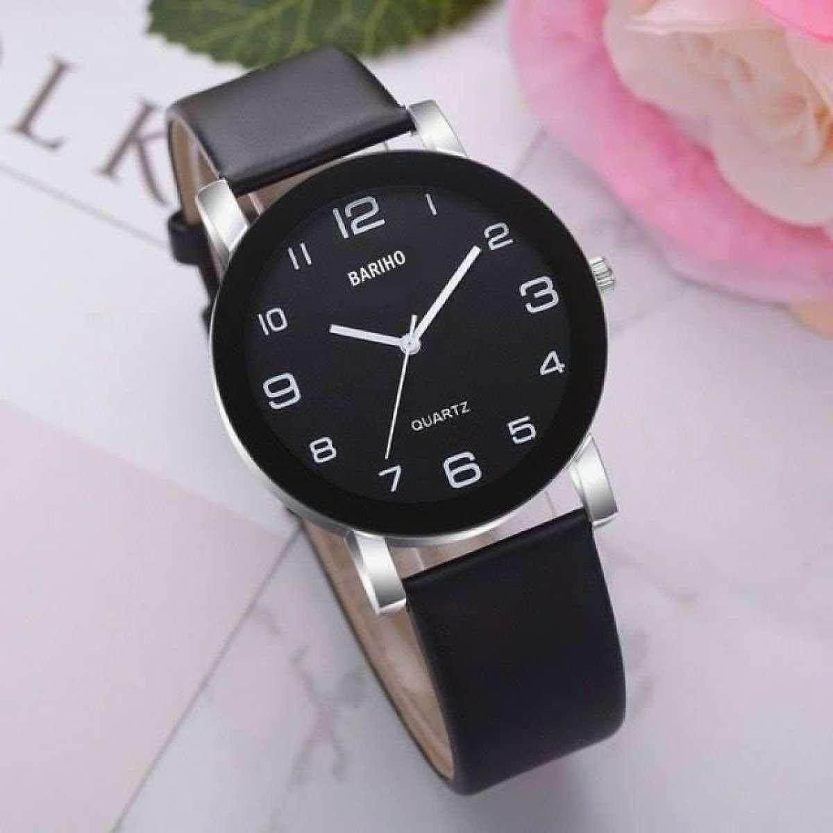 Pu Leather Analog Watch for Gents
