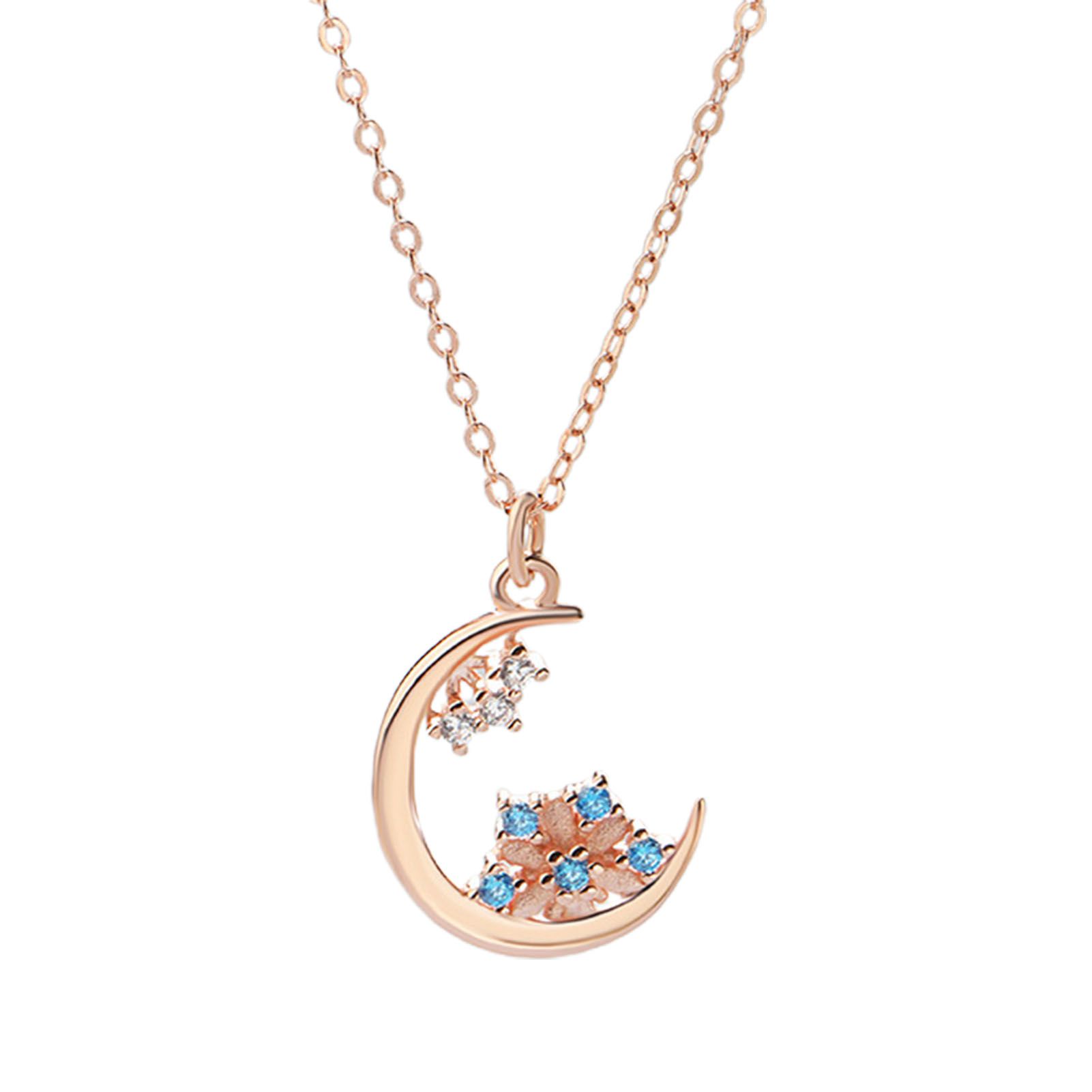 Party Necklace Moon Snowflake Exquisite Wear-resistant Necklace