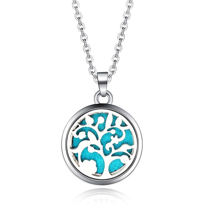 29 Style Aroma Box 27mm Pendant Necklace Stainless Steel Magnetic Aromatherapy Essential Oil Diffuser Perfume Pendant Jewelry C