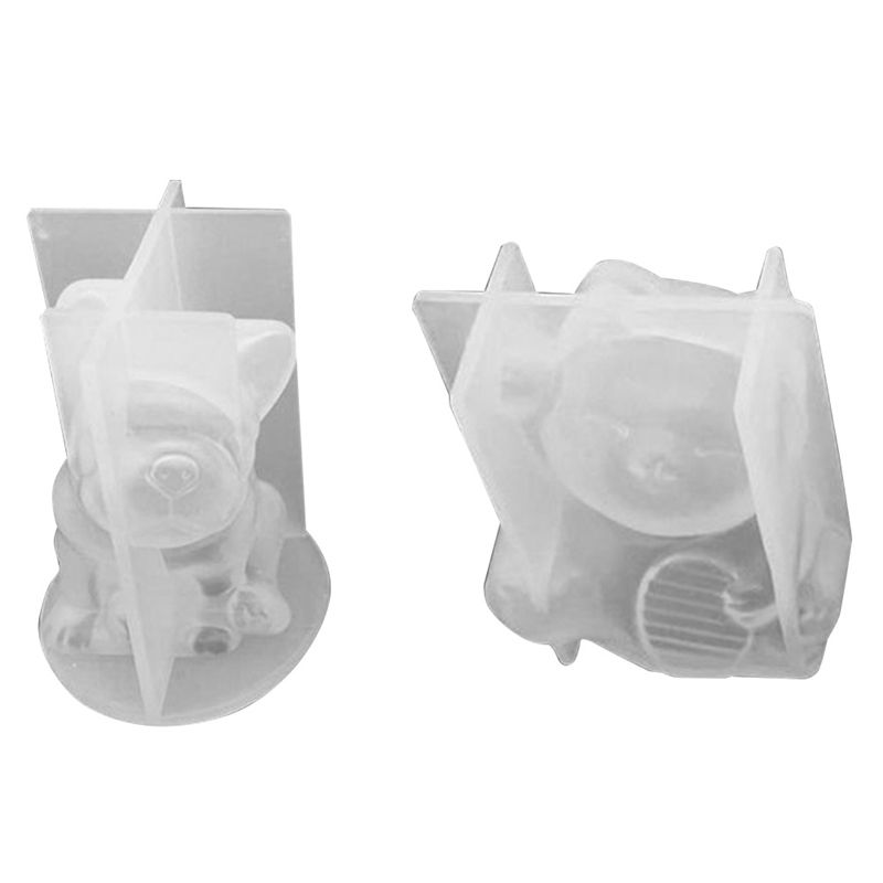 DIY Crystal Drop Glue Three-Dimensional Method Beckoning Cat Mirror Manual Setting Silicone Mold