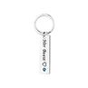 1 Pair Letters Rhinestone Metal Keyring Couple Key Chain Valentine's Day Gift