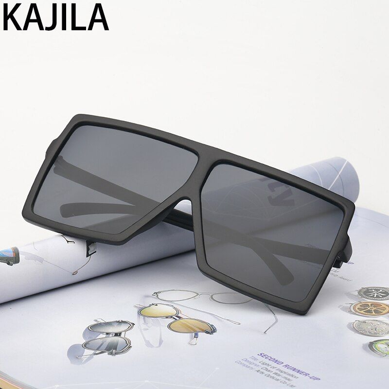 Sand Black2020 Fashion Square Oversized Sunglasses Women Big Frame Brand Designer Vintage Sun Glasses Shades For Women oculos masculino
