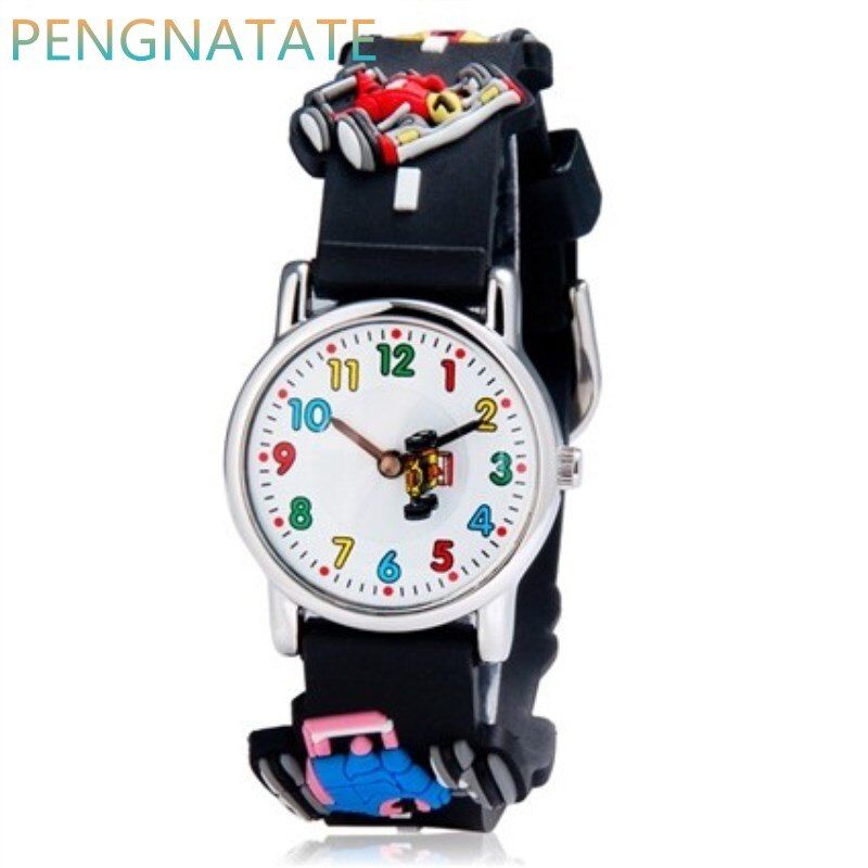 WILLIS Fashion Children Quartz Wristwatch Cartoon 3D Watches Bright Color Stylish Analog Karting jelly waterproof clock Watches