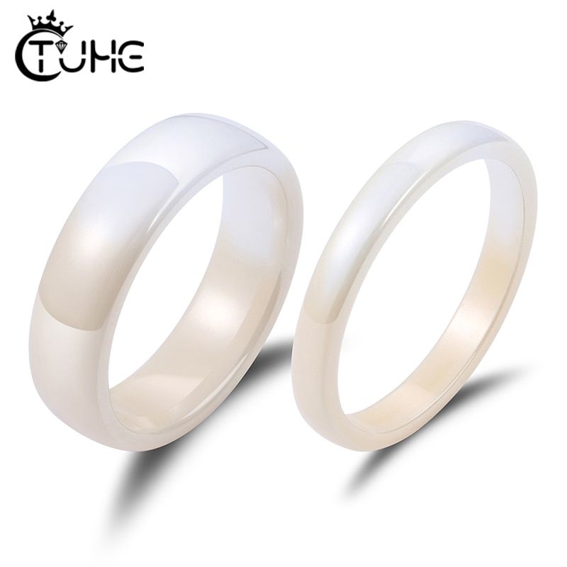 Design Ceramic Rings Smooth Ceramic Inter-color Ring Fashion Handmade Healthy Ceramic Wedding Jewelry Love Ring for Women
