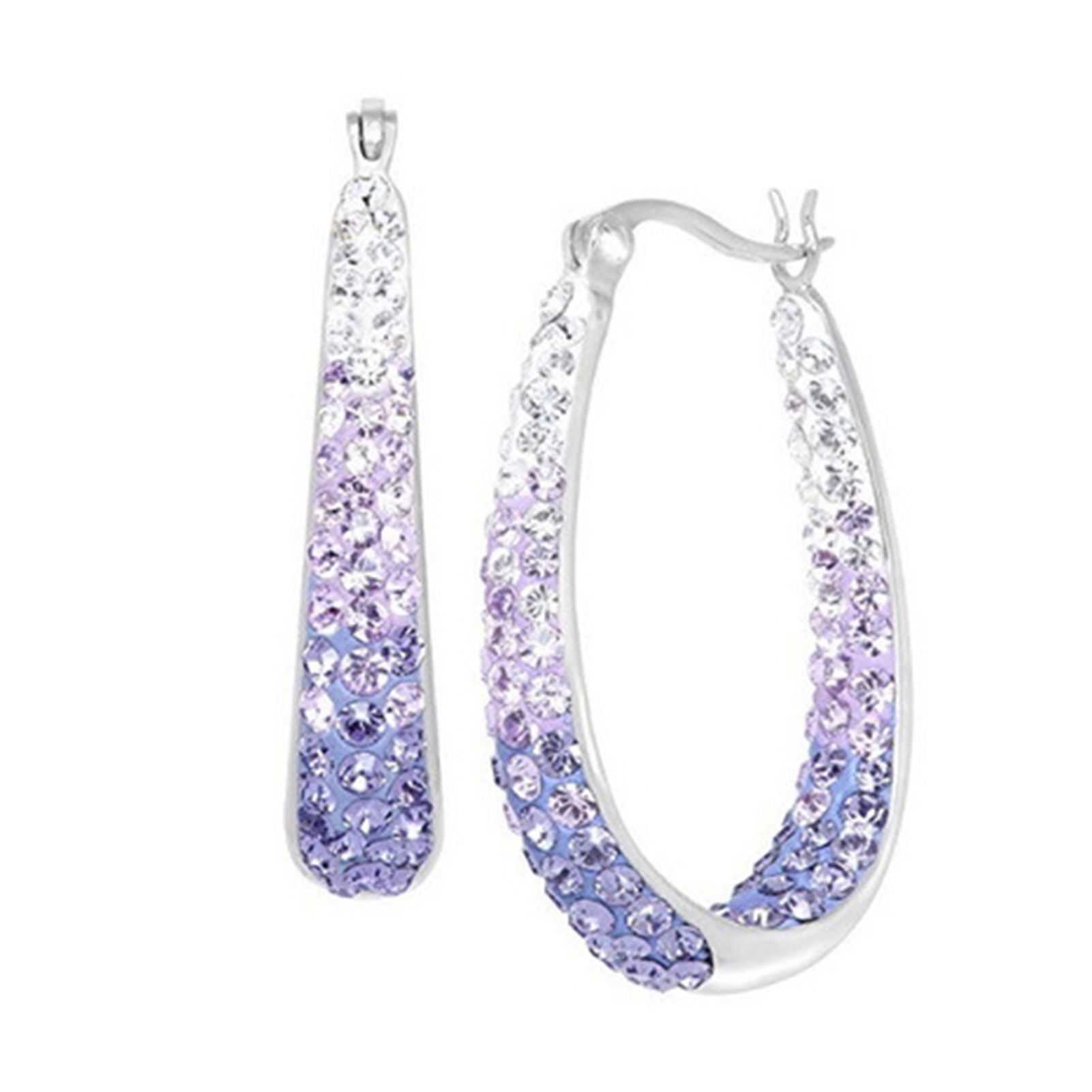 Ear Hook Rhinestone Valentine Day Huggie Earrings