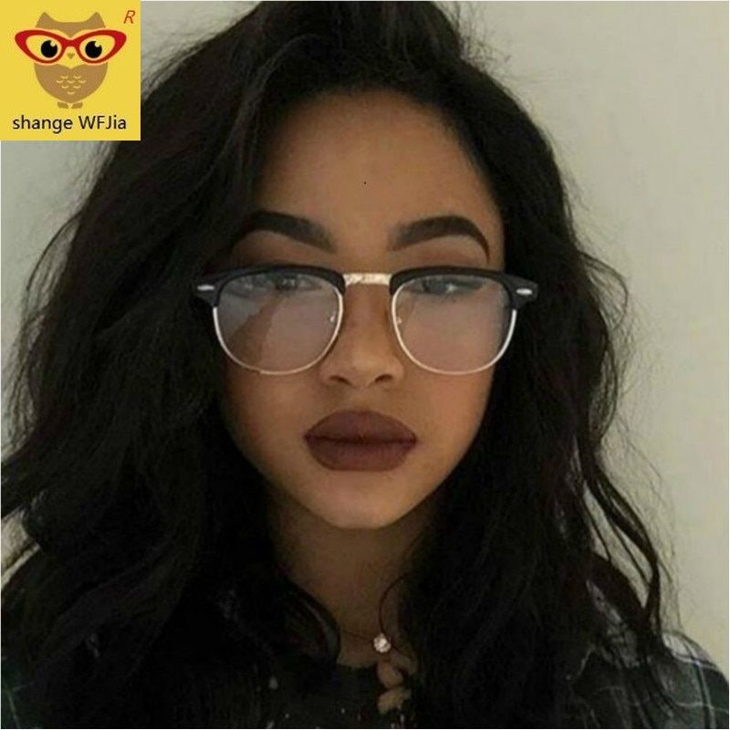 LeopardClear Glasses Women Classic Optics Eyeglasses 2019 Men Spectacle FrameTransparent Lens Optical Aviation Glass