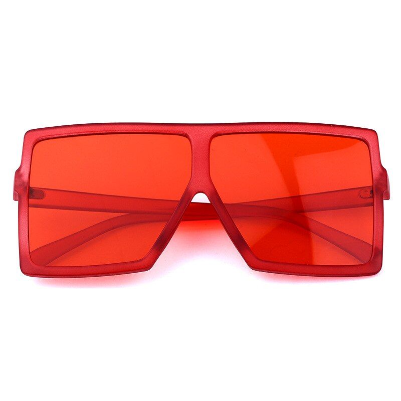 RedLeopard Big Flat Frame Vintage Sunglasses Women Luxury Brand Trendy Flat Top Sun Glasses Female Gradient Shades UV400 Protection