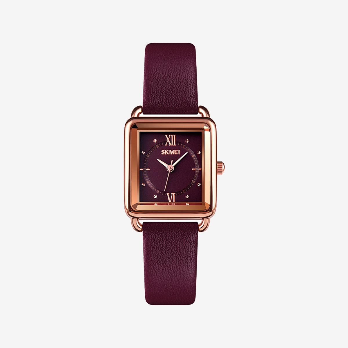 SKMEI women casual watch simple fashion quartz leather waterproof women watch 1702