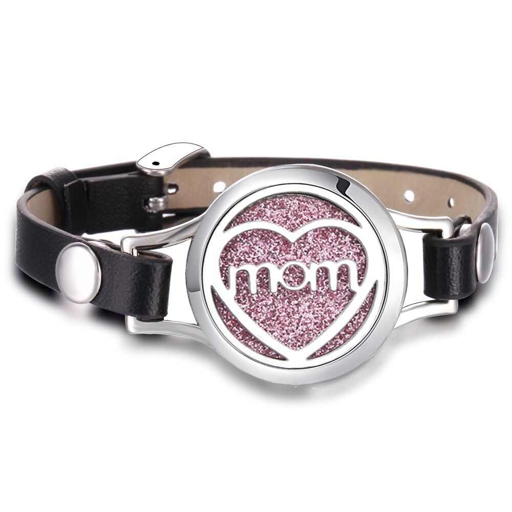 Fashion Elephant Leather Aromatherapy Bracelets Stainless Steel Essential Oil Diffuser Perfume Locket For Romantic Women Jewelry