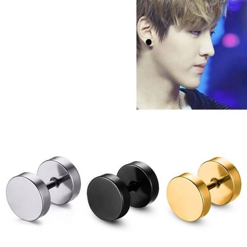 Dumbell Earrings For Men -1pc