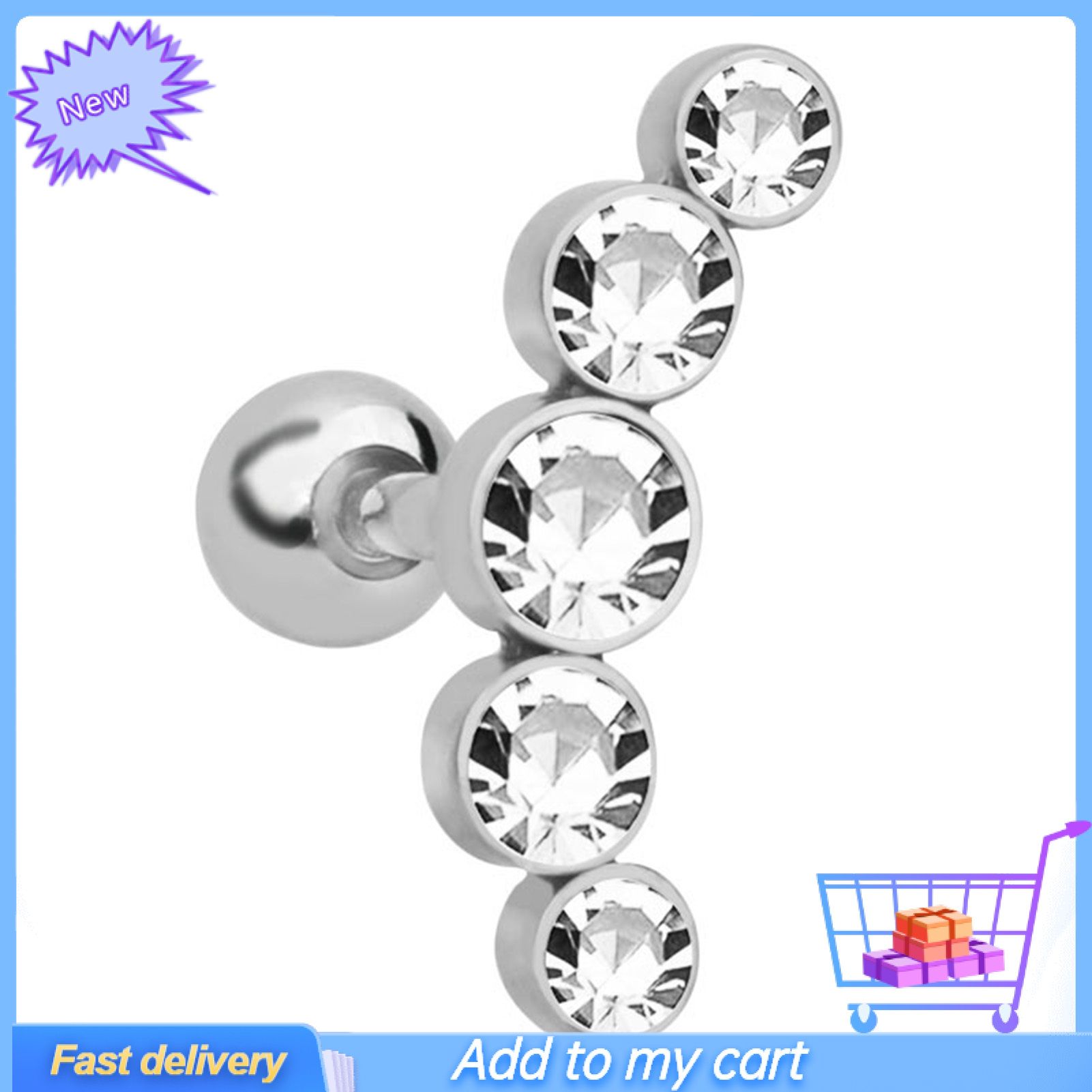 Ear Stud Fashion Unique Design Metal Elegant  Ear Clip for Outdoor