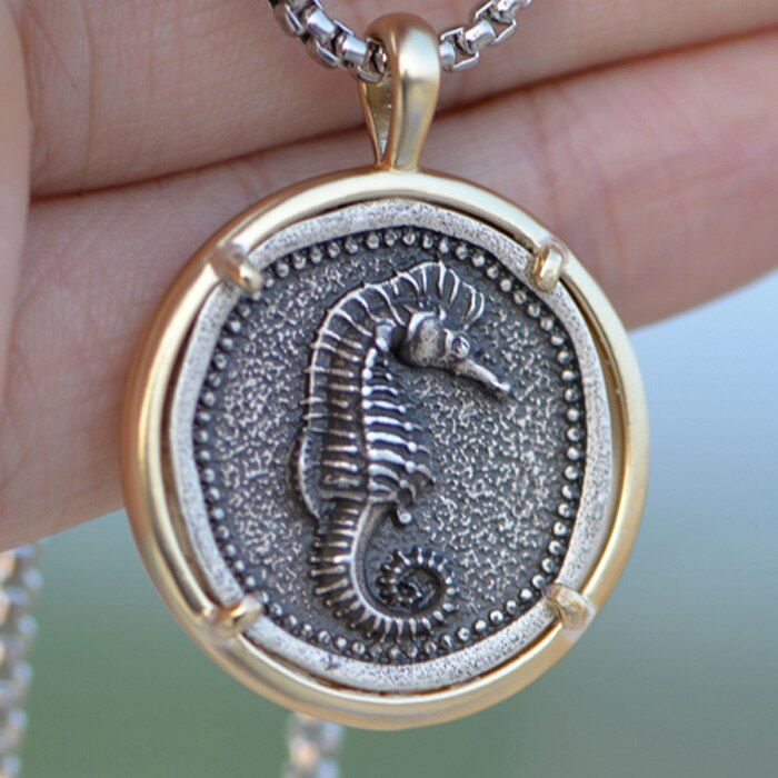 Tkuamigo Hippocampus Necklace Beach Jewelry Ocean Pendant SeaHorse Necklace