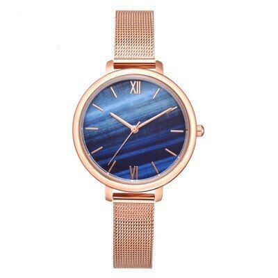 Luxury 1 PCS Watch Women Rose Gold Water Drill Bracelet Watch Jewelry Ladies Female Hour Casual Quartz Wrist Watches