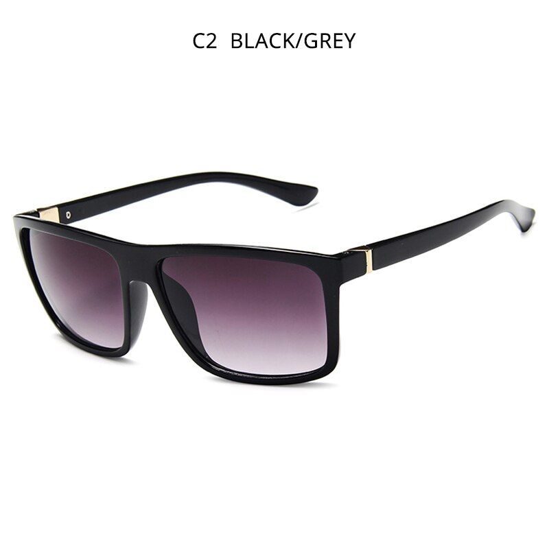 HOOBAN Fashion Square Men Sunglasses Classic Rectangle Big Male Sun Glasses Vintage Mirror Driving Sunglass UV400