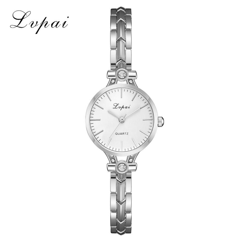 Lvpai Brand Rose Gold White Quartz Watch Women Luxury Bracelet Watches Ladies Dress Crystal Wristwatches Reloj Mujer Relogio