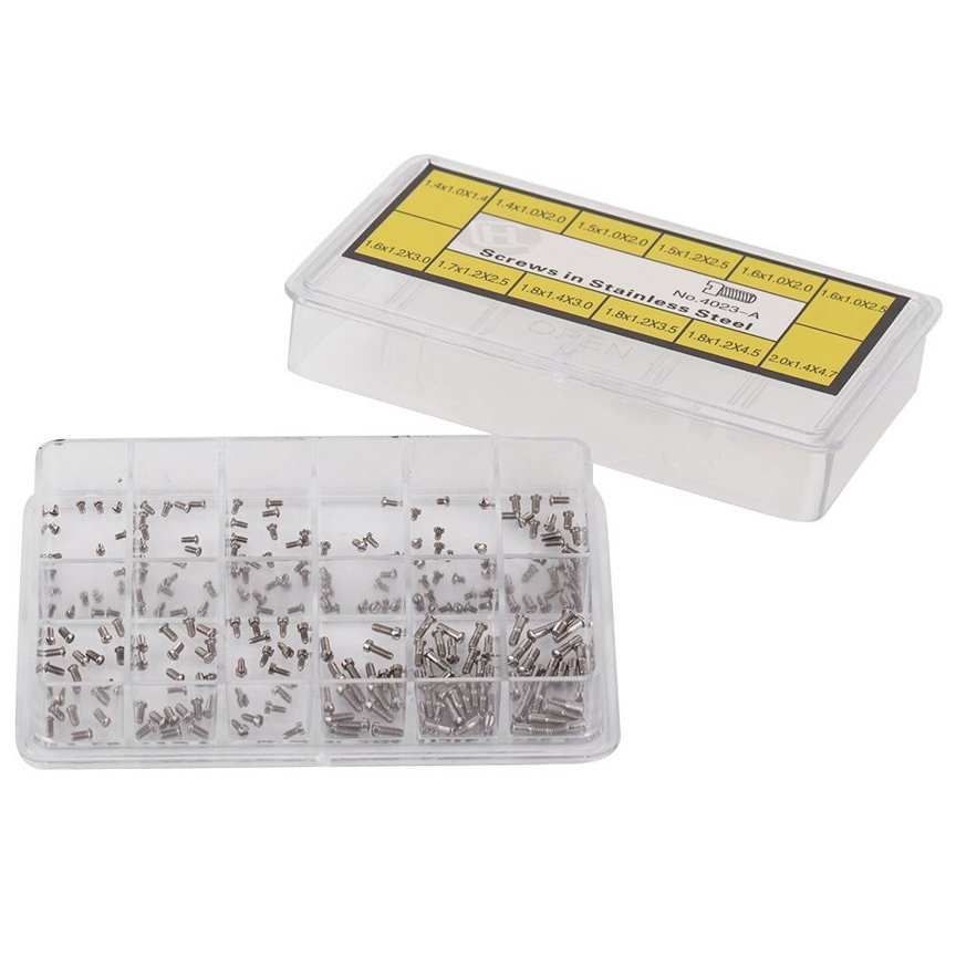 New 12 Sizes Assorted Screws For Watch Clock Eye Glasses Watchmaker Repair Parts