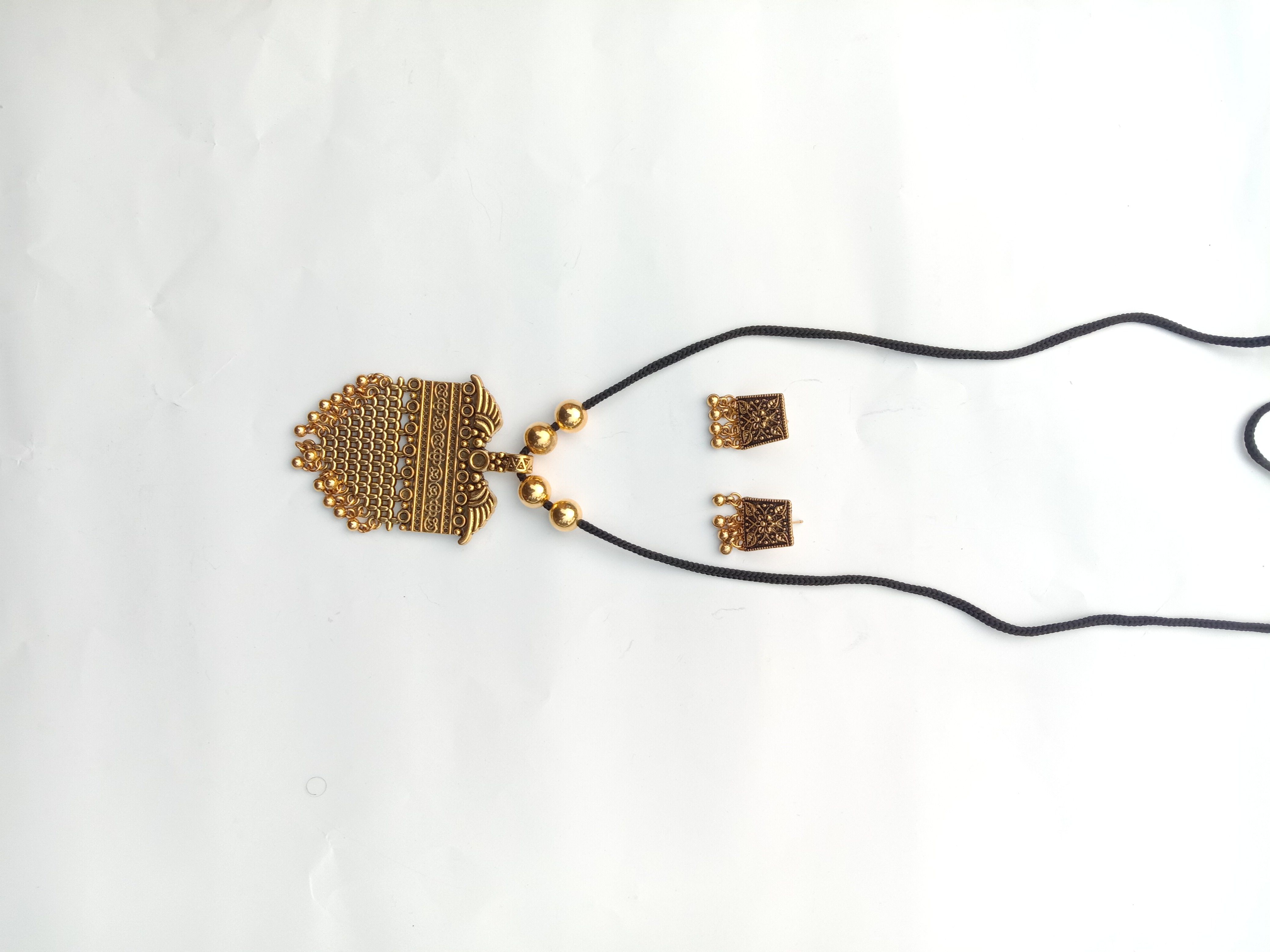 New Simple Black Thread Pearl Pendent Necklace For Women