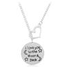 Fashion Lady I Love You to The Moon and Bk Hollow Heart Love Pendant Neckle