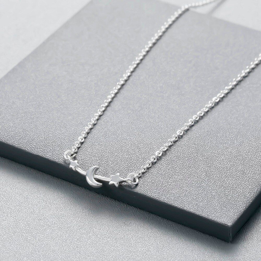 Chandler Moon Phase Necklace Galaxy Chocker Necklaces For Women Black Enamel Vintage Rouind Pendant Moon Crecent Charm Chokers
