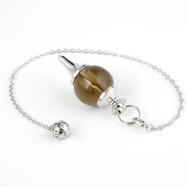 Reiki Chakra Pendulum Pendants Natural Stone Lapis Lazuli Opal Tiger Eye Crystal Quartz Short Chain Pendant for Necklace Jewelry