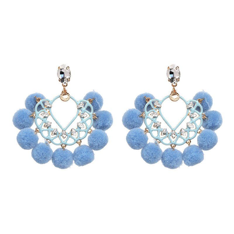 FASHIONSNOOPS Boho Statement Jewelry Long Tassel Big Earring Dangle Drop Crystal Earring For Women Oorbellen
