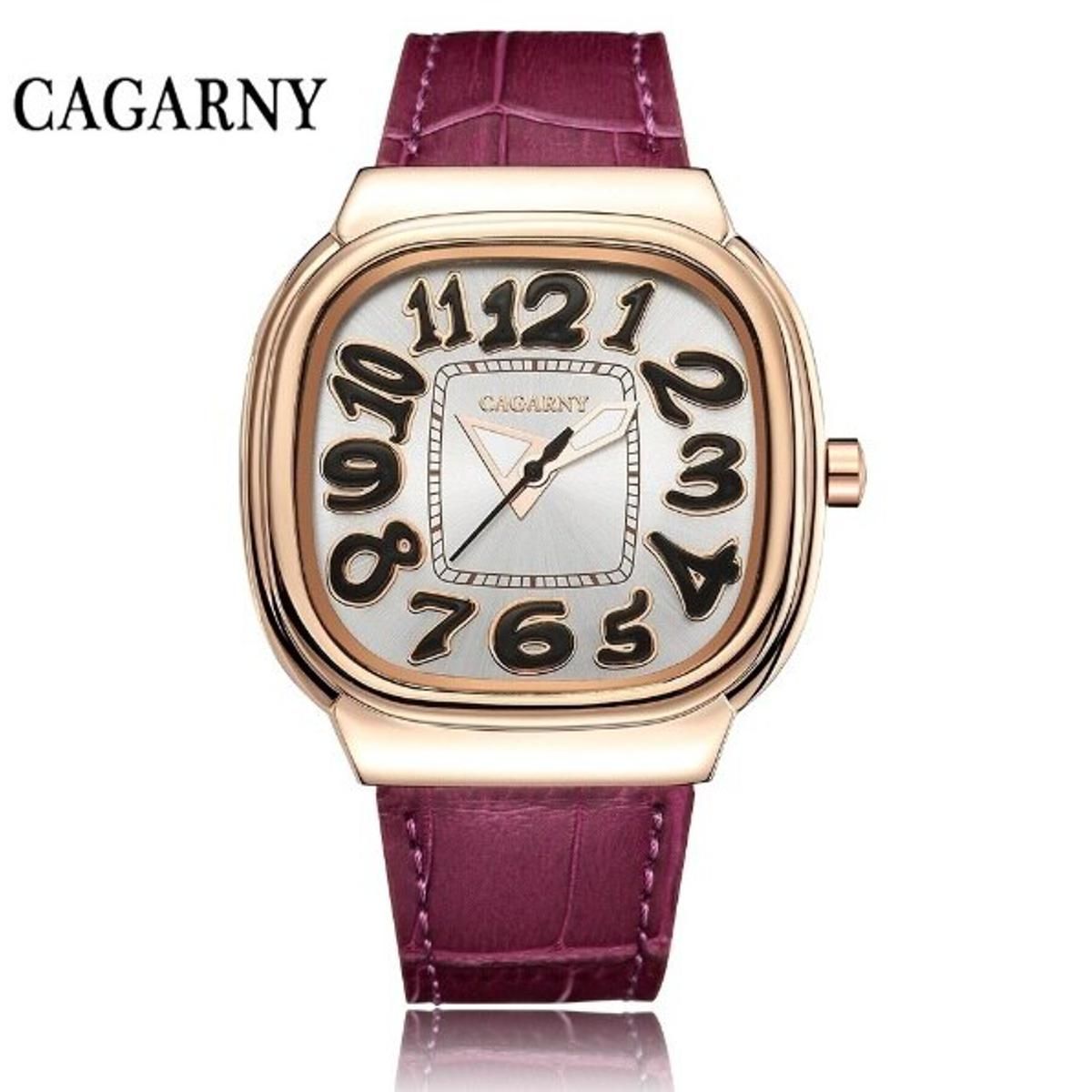 Cagarny Golden Ladies Bracelet Watch Brand Leather Waterproof Quartz Fashion Watch Women Relogio Feminino Mujer Reloje Zegarek