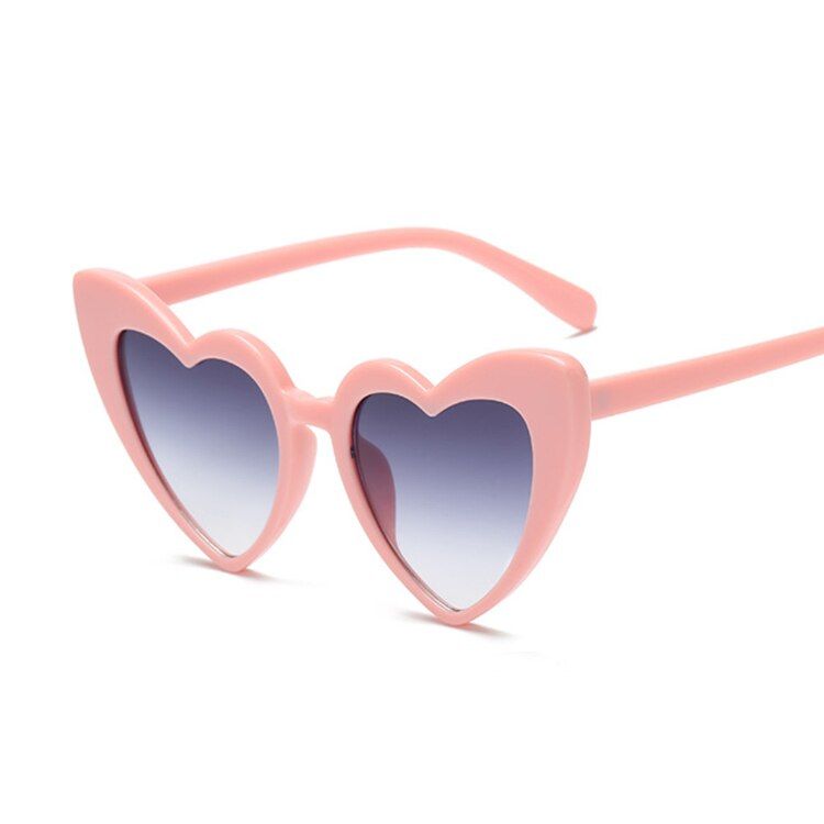 PinkGrayBlack Round Heart Sunglasses Women Brand Designer Sun Glasses Female Retro Love Heart Shaped Glasses Ladies Shopping UV