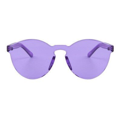 52019 Summer Women Rimless Sunglasses Transparent Shades Sun Glasses Female Cool Candy Color UV400 Eyewear Oculos De Sol Yellow