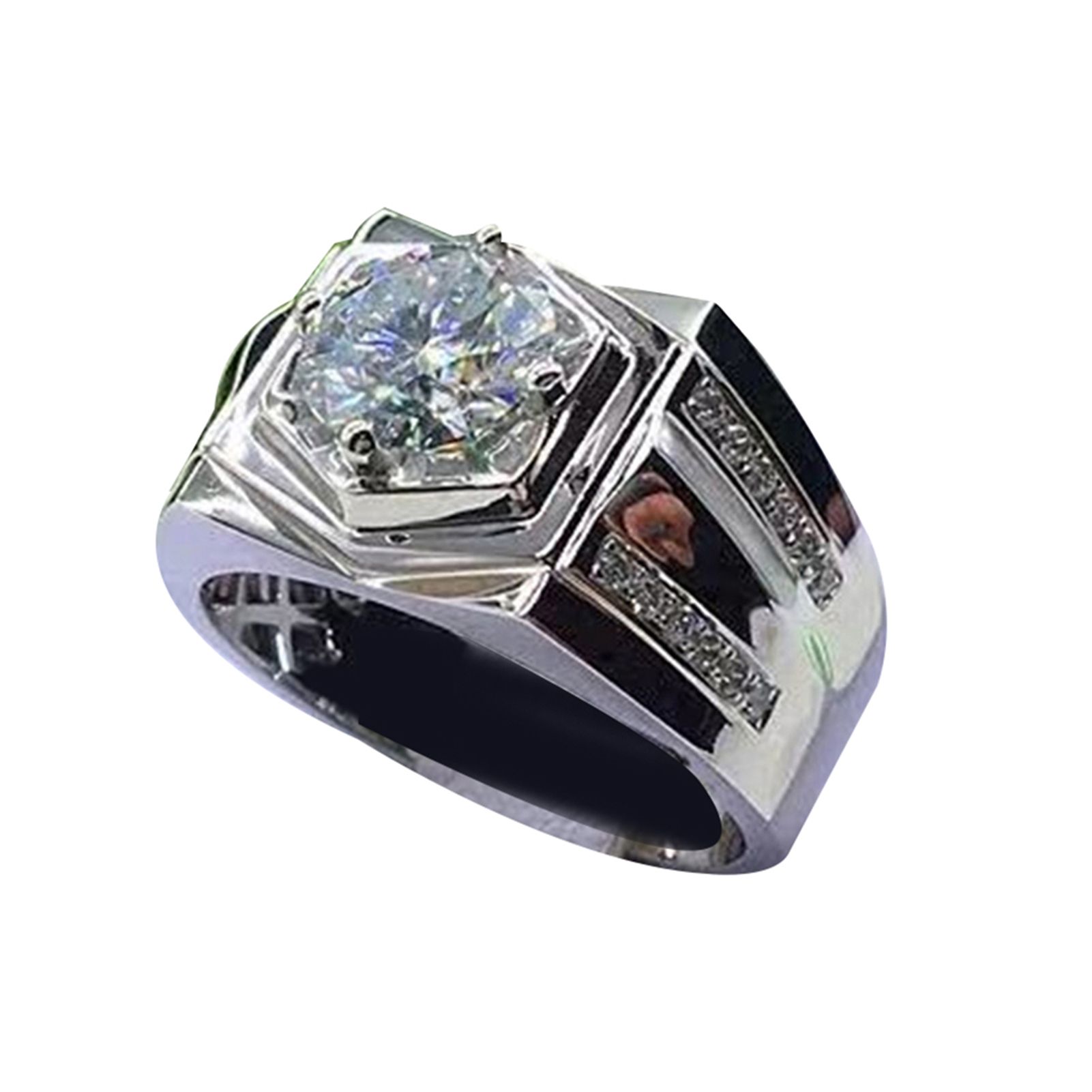 Rings Luxury Non-fading Rhinestone Inlaid Rhinestone Jewelry Finger Ring for Wedding