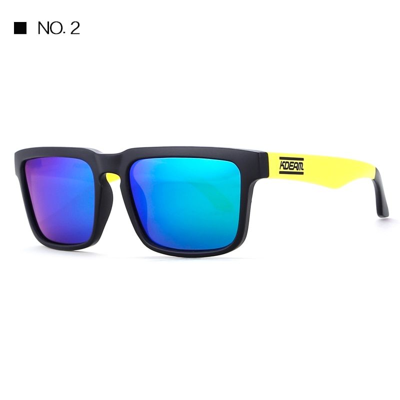 C2UV400 With hard CaseKdeam Polarized Summer Sunglasses Men Reflective Coating Square Sun Glasses Women Brand Design Mirrored Oculos De Sol With Case