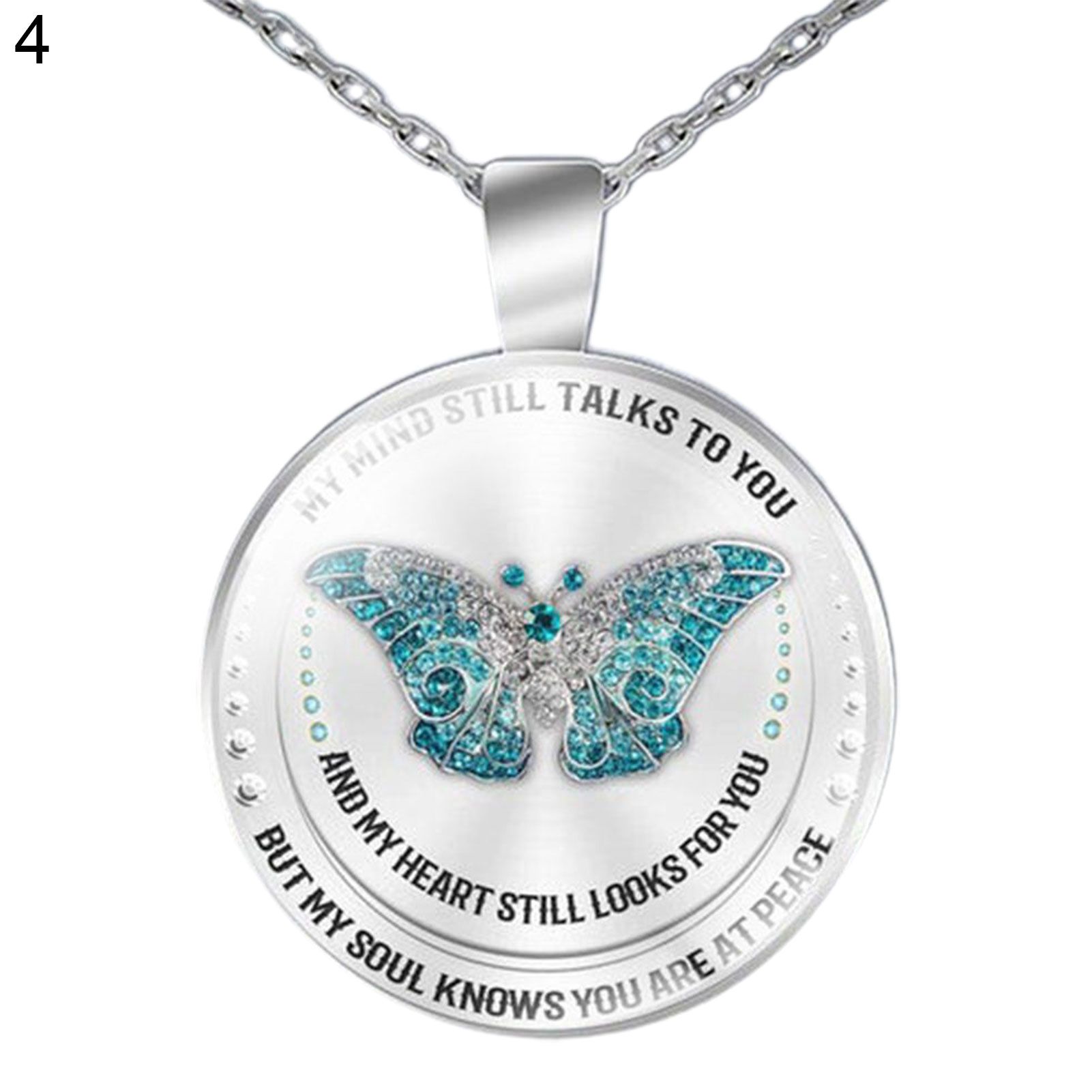 Unisex Necklace My Mind Still Talks To You Time Glass Pendant Jewelry Chain Gift