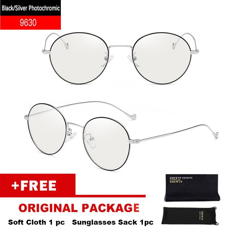 Black SilverUnisex Filter Computer Glasses For Blocking UV Anti Blue Light Eye Eyestrain Transition Photochromic Gaming Glasses Women Men