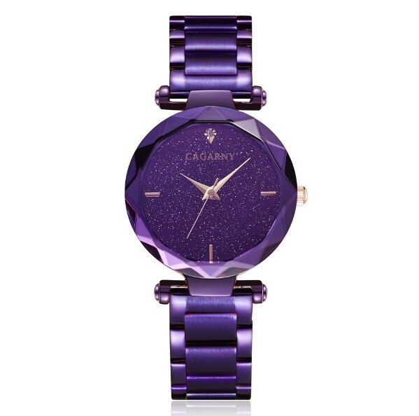 Cagarny Black Steel Bracelet Watch Women Quartz Watches Ladies starry sky diamond Female Wrist Watch Girl Clock Relogio Feminino