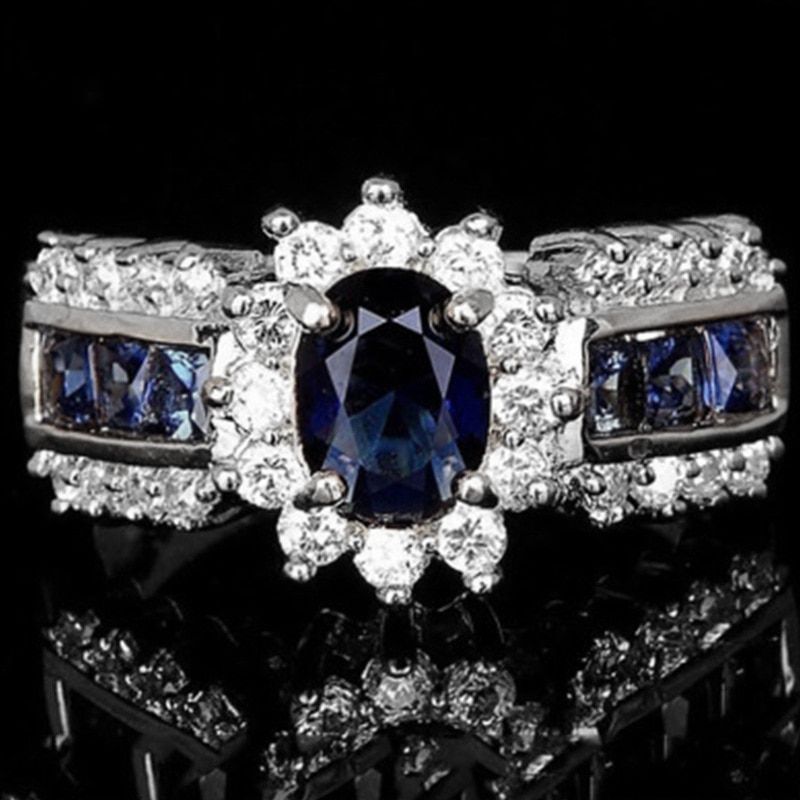 Luxury Atmospheric Zircon Wedding Rings for Women Exquisite Party Engagement Female Rings Jewelry Gift