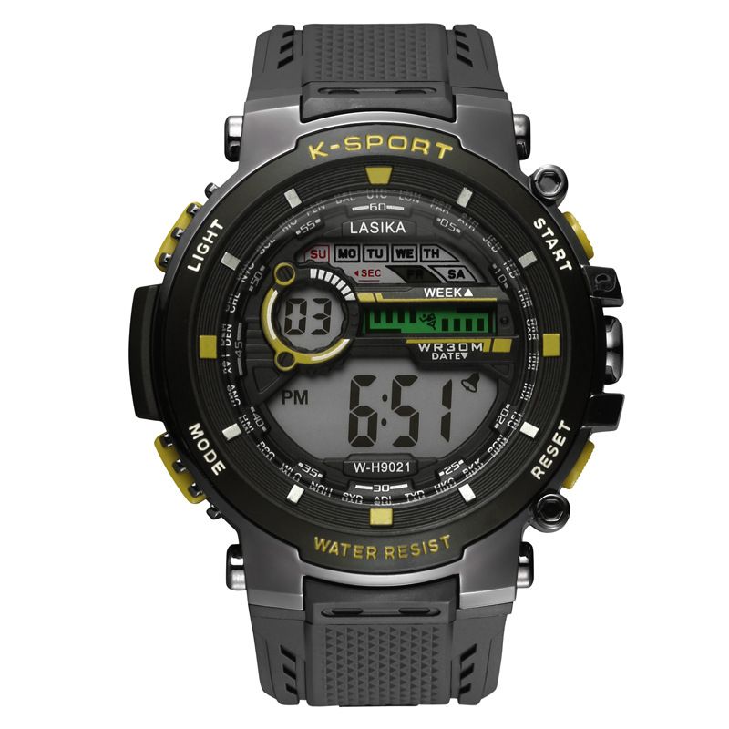LASIKA Watch Water Resistance/ Waterproof 30m Silicon Digital Watch for Men-YELLOW - Watch