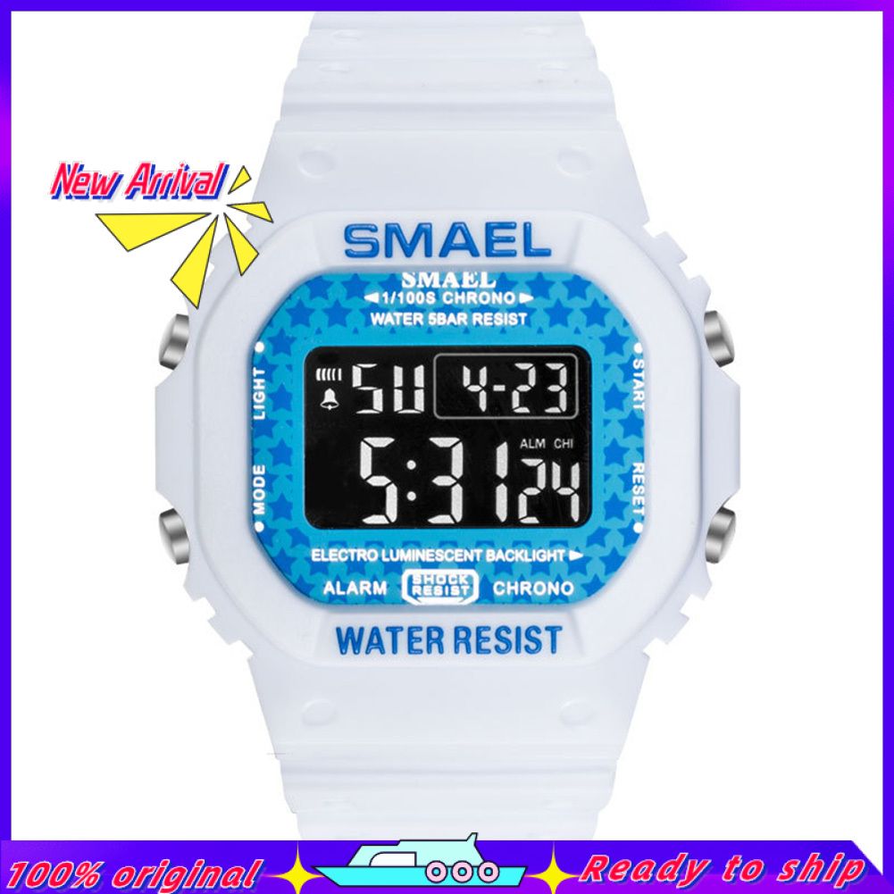 SMAEL 1801 Men Outdoor Sports Backlight Week Date Display Digital Wrist Watch