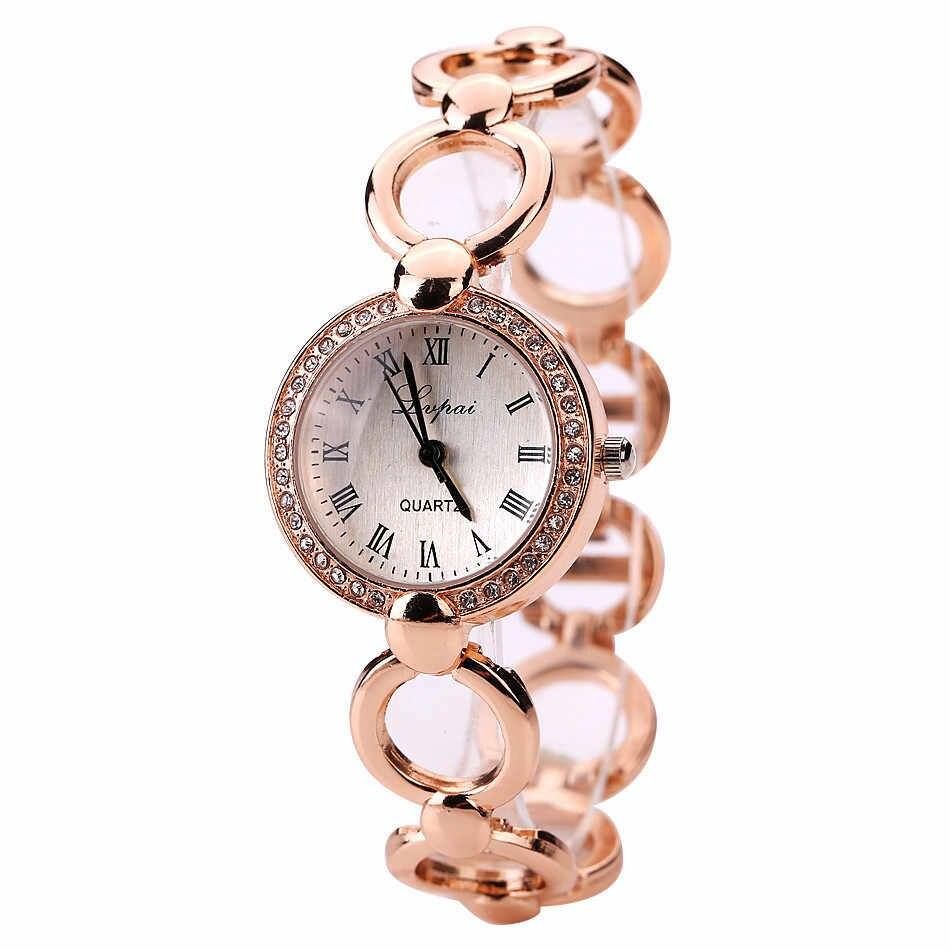 Luxury Brand Stainless Steel Bracelet watches Ladies Quartz Dress Watches