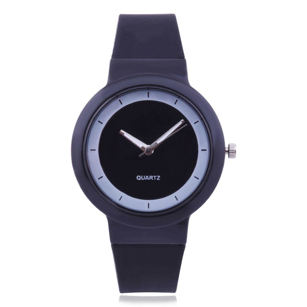 Students Fashion Silicone Band Analog Display Dial Quartz Jelly Wrist Watch