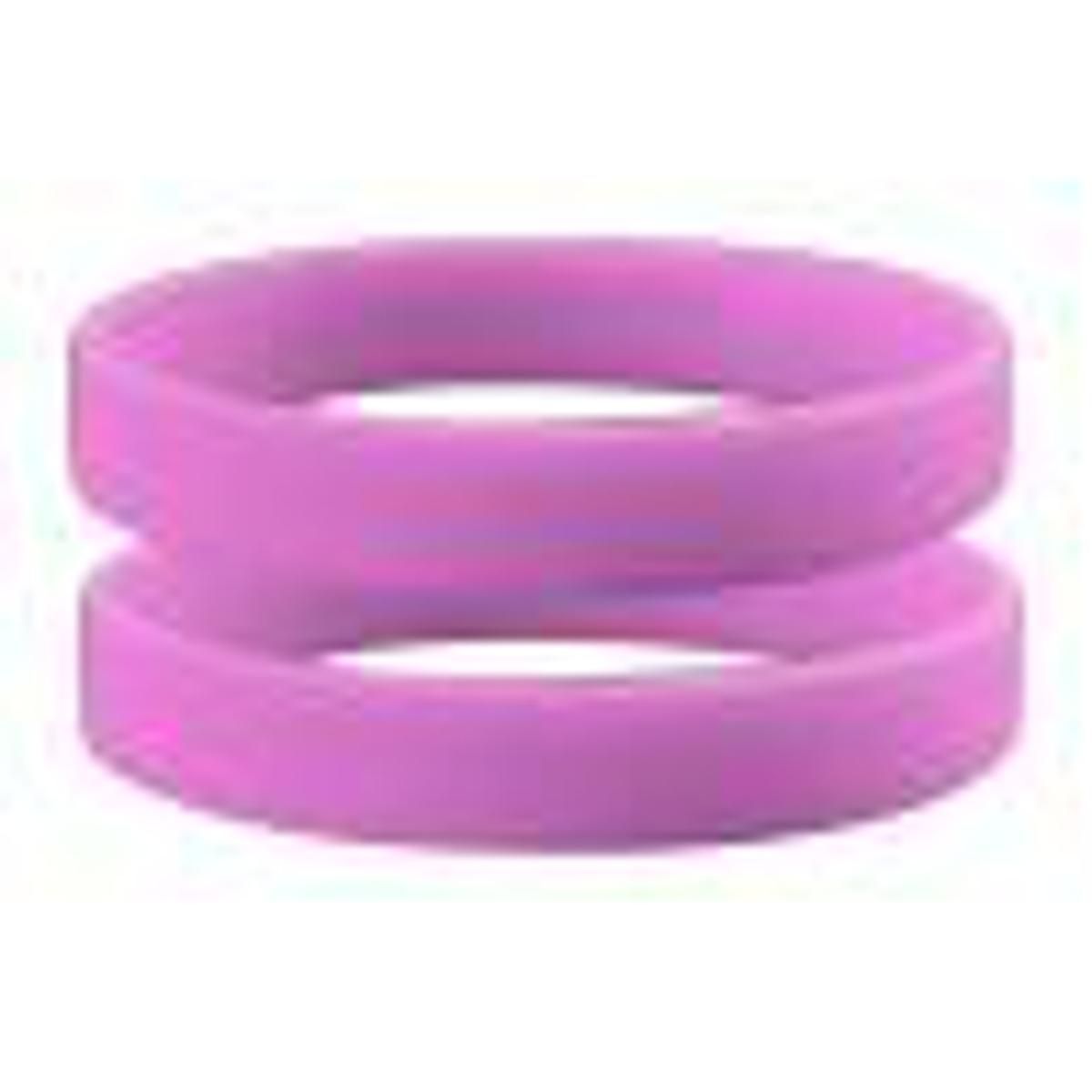 2 Pcs Men Women Silicone Wristba Solid Color Sports Brelet Bangle Gift