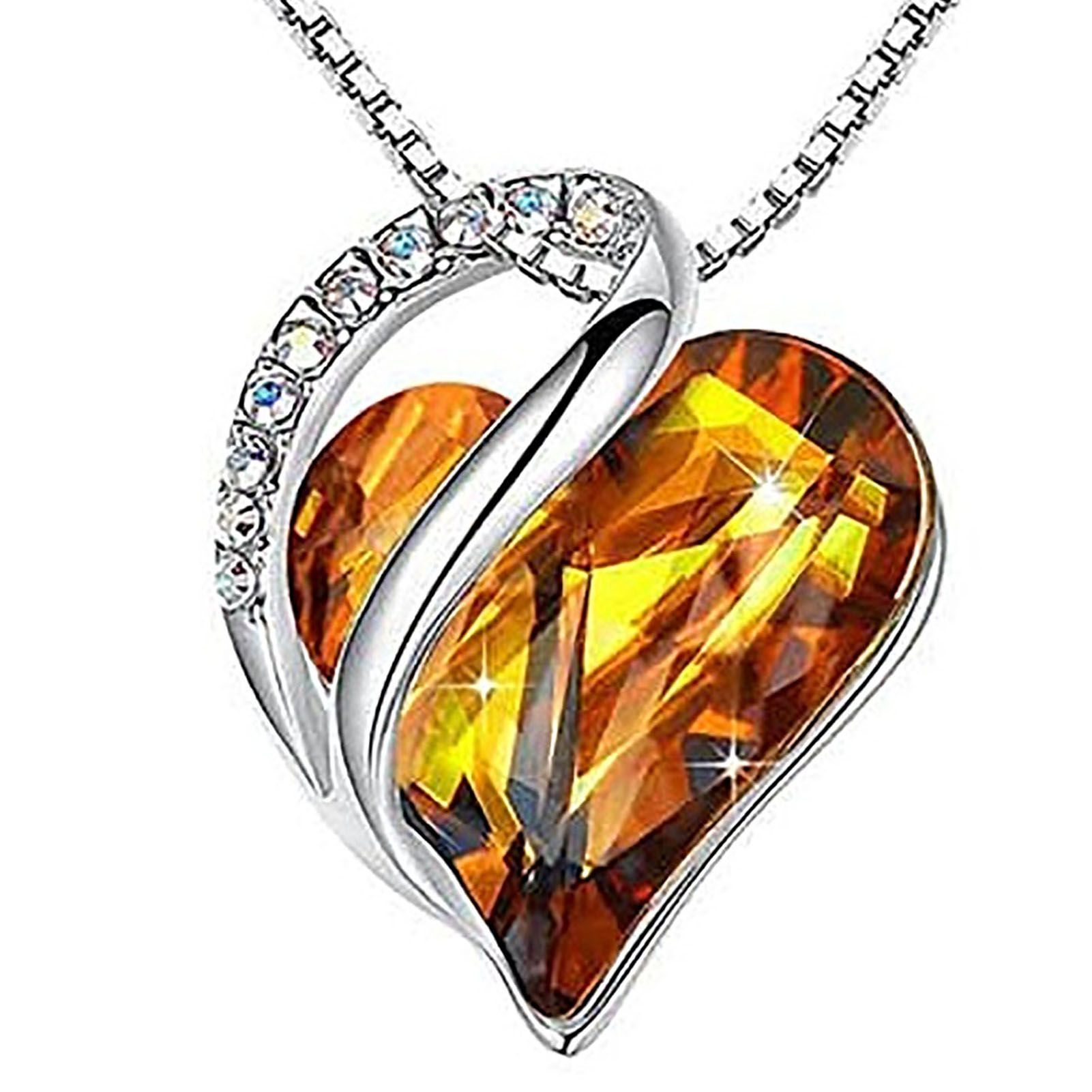 Choker Neckle Delicate Design Shining Geometry Heart Charm Neckle