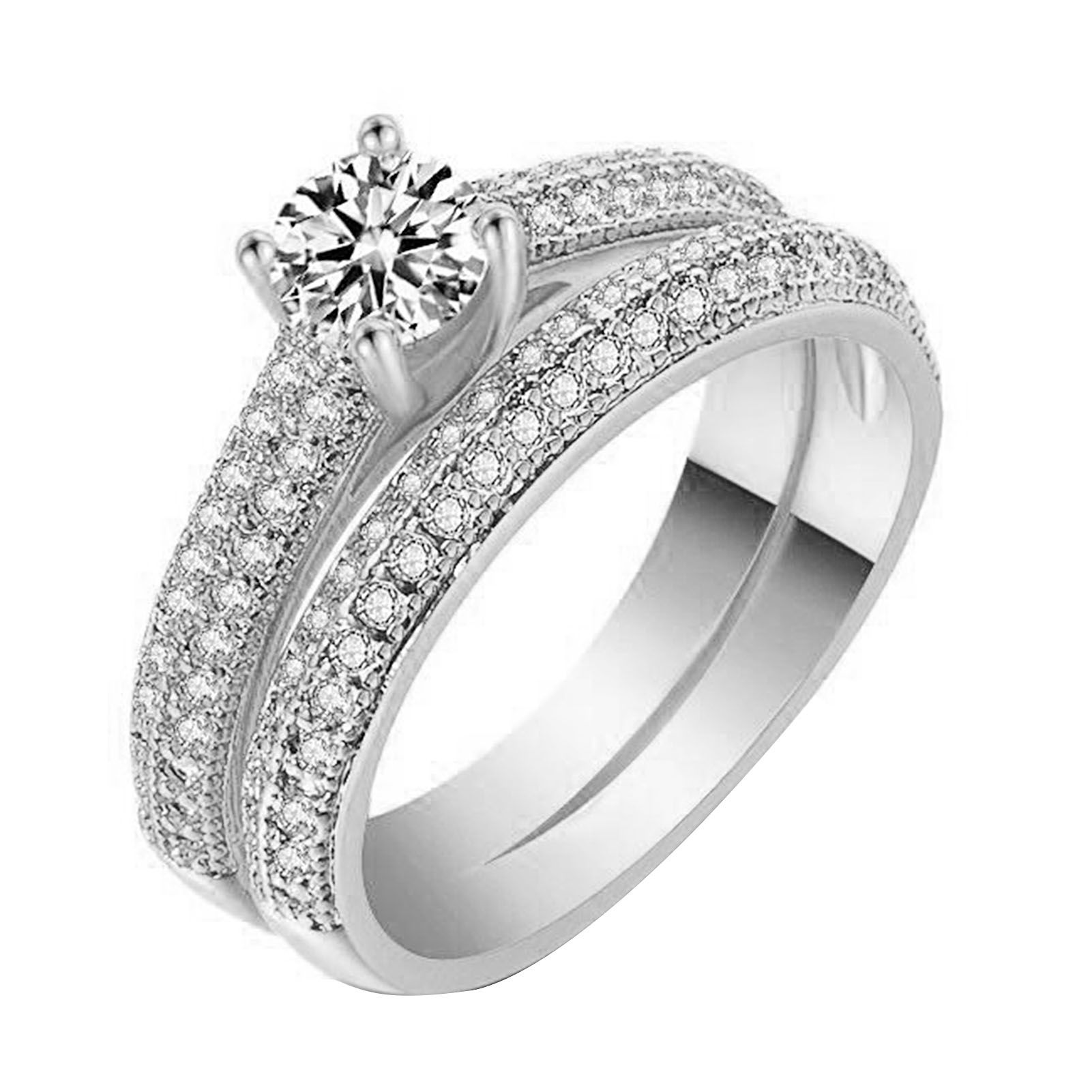 Finger Rings Statement Simple Full Rhinestones Finger Rings