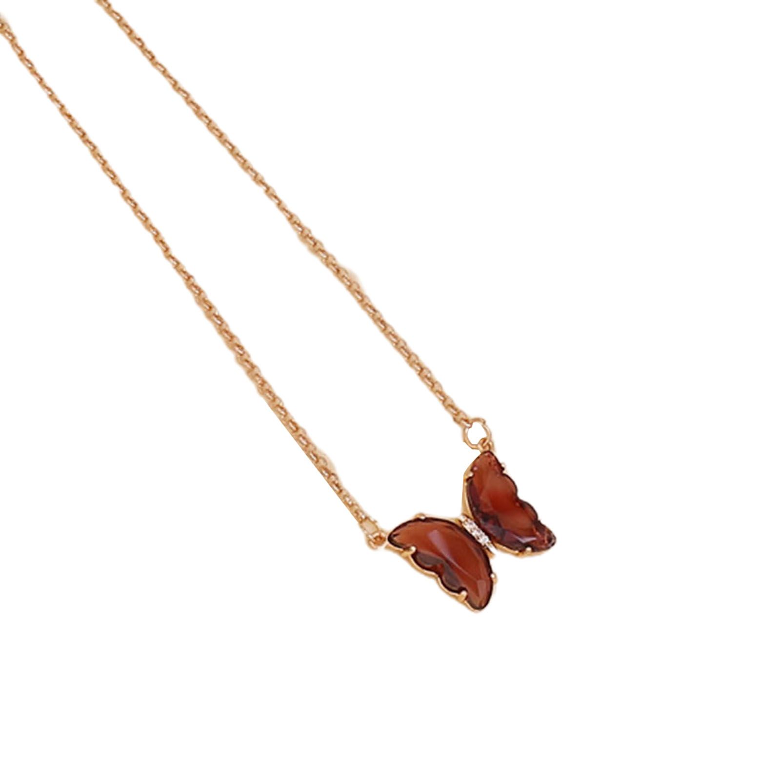 Lady Necklace Creative Butterfly Pendant Clavicle Necklace