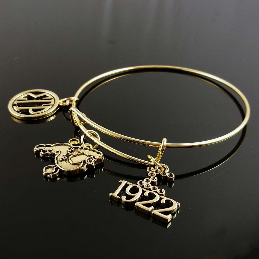 Sorority Sigma Gamma Rho 1922 Poodles DIY Charms Love SGR Adjustable Bangle Jewelry Wire Bracelet