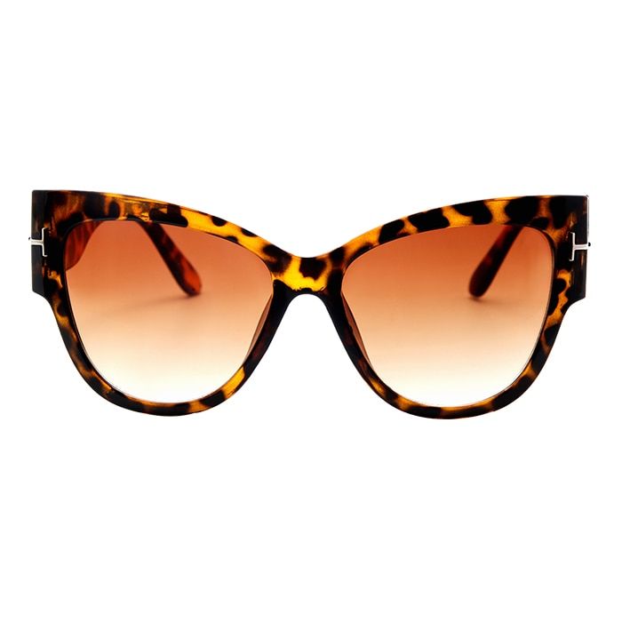 C22019 Brand Sunglasses Women Luxury Designer T Fashion Black Cat Eye oversized Sunglasses Female Gradient Sun Glasses oculos