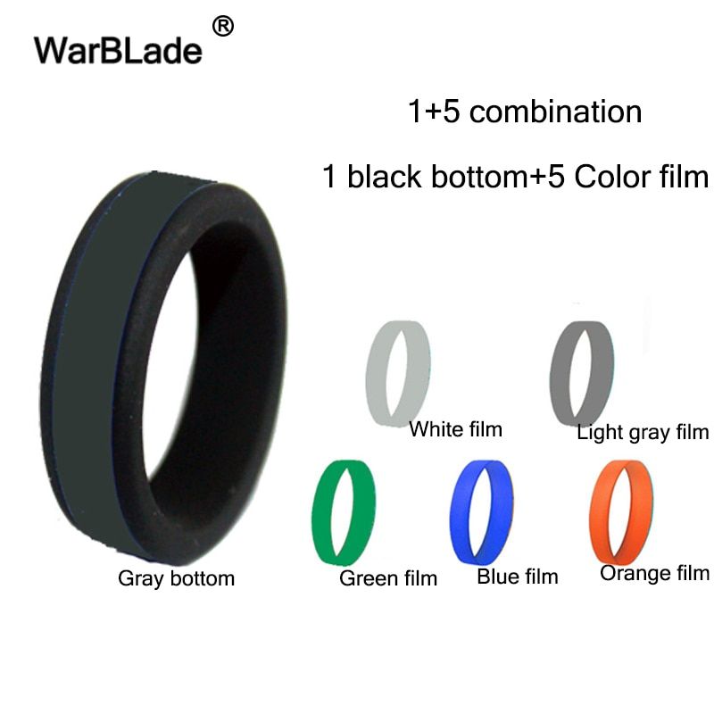 Fashion 8mm 6-13 Hypoallergenic Crossfit Flexible Silicone Ring Can DIY Change Rubber Finger Ring For Men Women